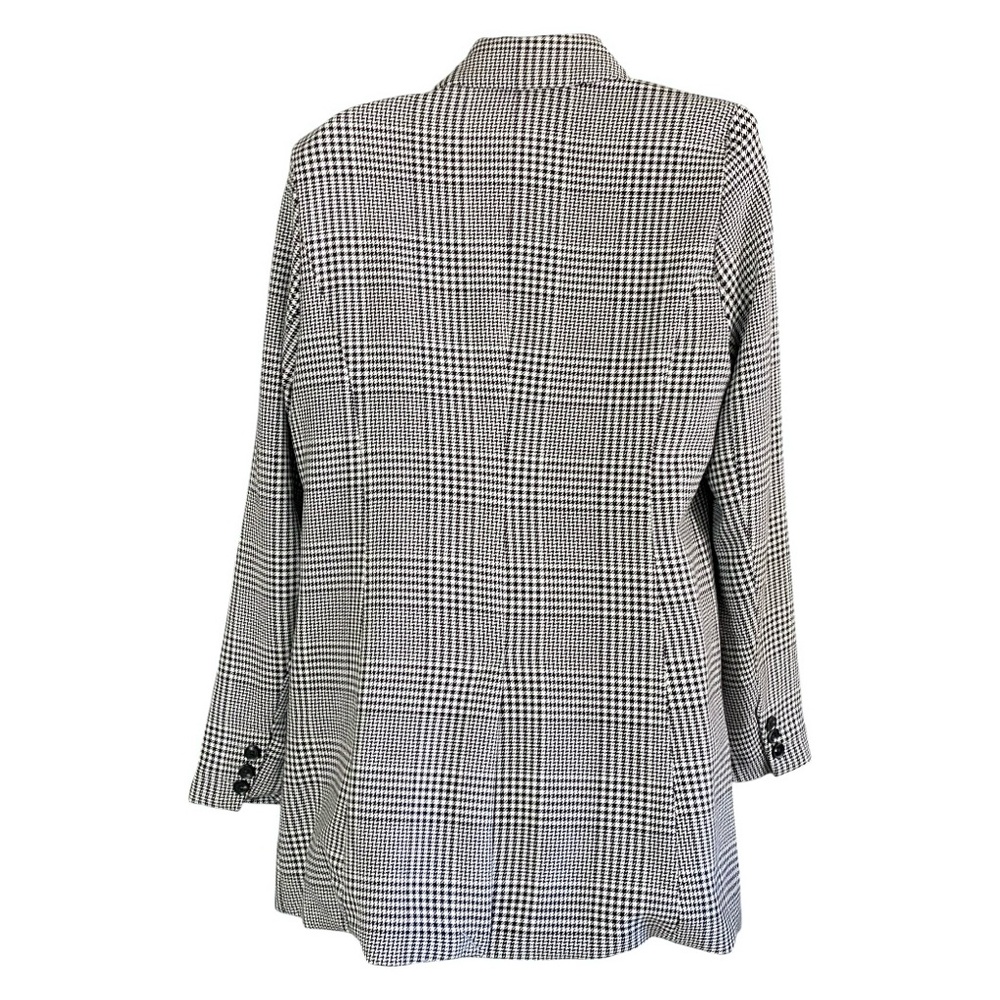 Rachel Zoe Plaid Houndstooth Blazer Jacket Oversized S Business Old Money Preppy - Picture 5 of 10